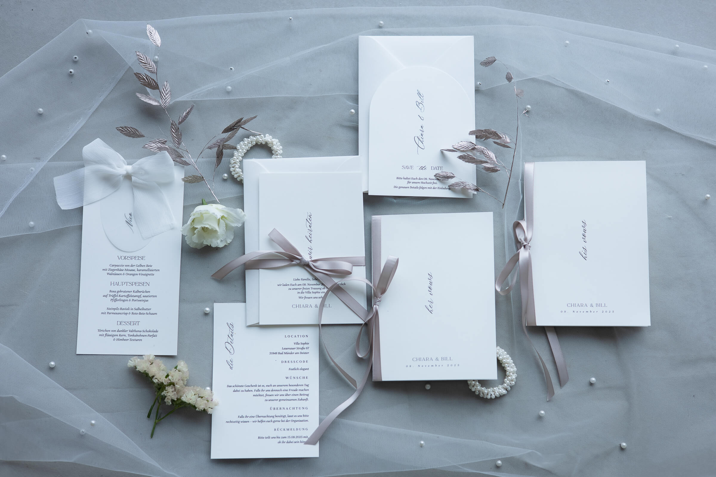 Detailshot Einladungen, Villa Sophie_Hochzeitsfotograf Hamburg